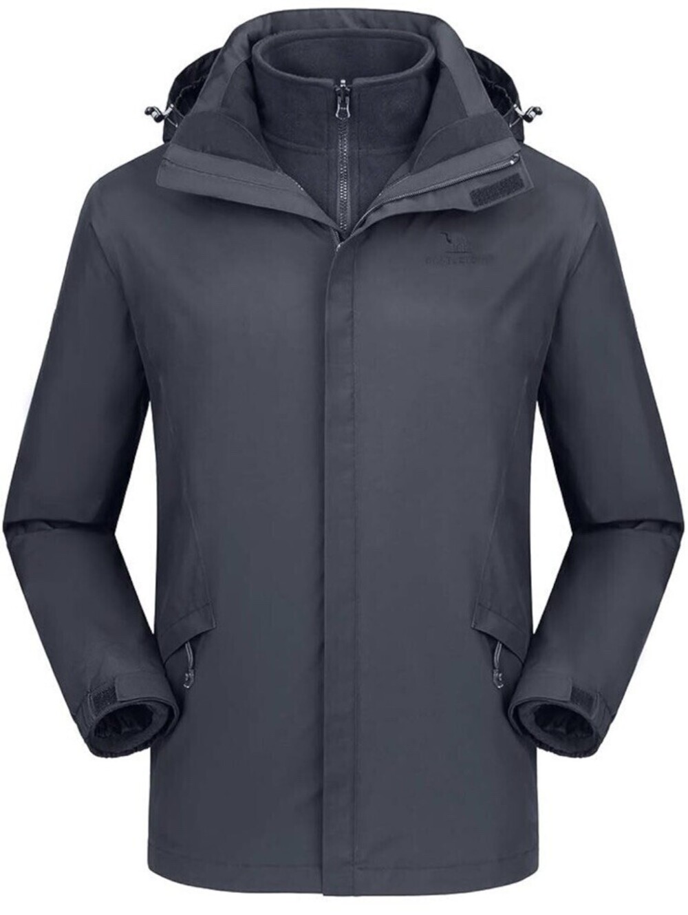 CAMEL CROWN Men’s Mountain Snow Waterproof Ski Jacket Detachable Hood Size S